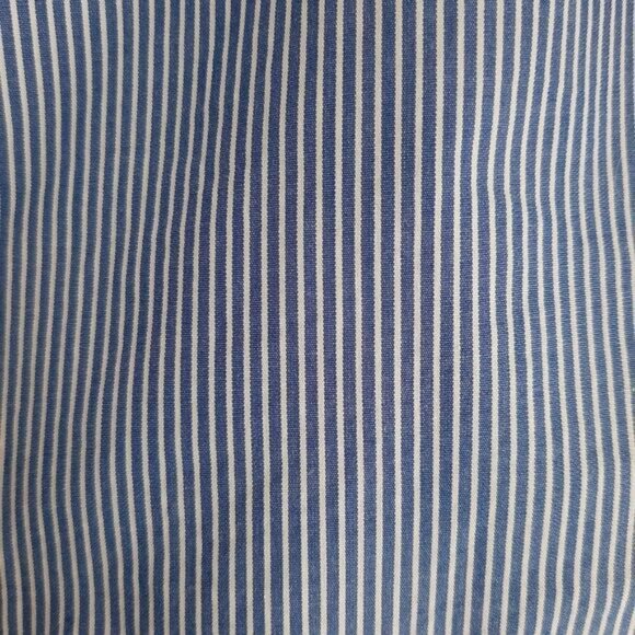 LORD & TAYLOR Bell Sleeve Top Scoop / Off Shoulder Blue & White Stripe Sz XS - Picture 12 of 14